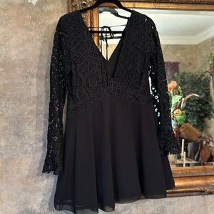 Tularosa black lace & chiffon dress, worn 1x